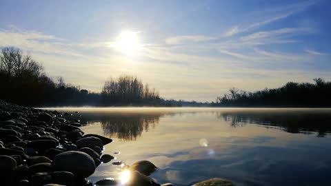 Watch the sun and the river together