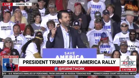 Don Jr, Conroe Texas. LETS GO BRANDON