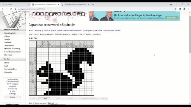 Nonograms - Squirrel