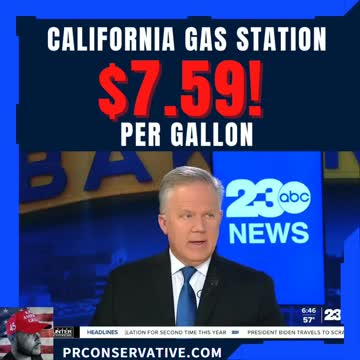 California gas station now at $7.59 a gallon