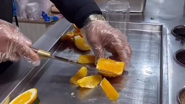 Orange Ice Creams l Street Food Dessert #Asmr #Icecream #StreetFooddessert #shorts