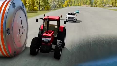 Cars vs Bollards _ Big Water Pit _ beamng _ beamngdrive #beamng