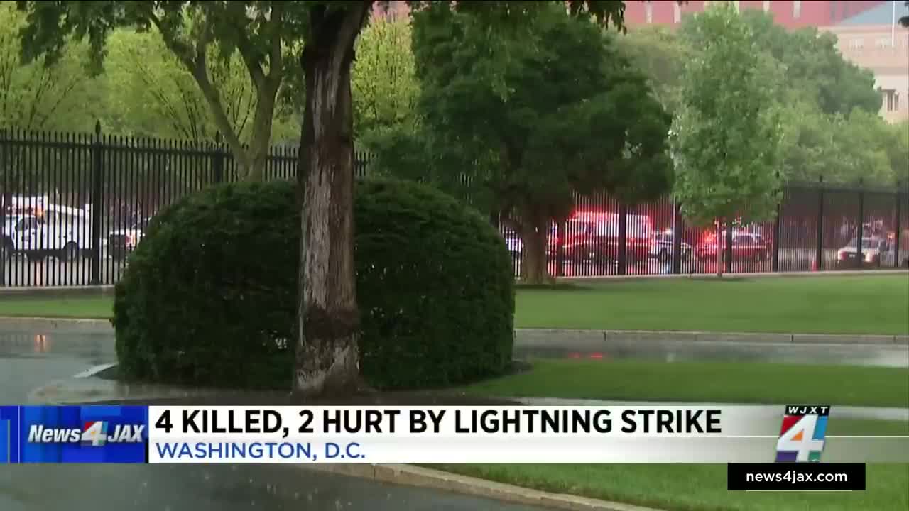 Lightning strike near White House leaves 2 dead, 2 injured