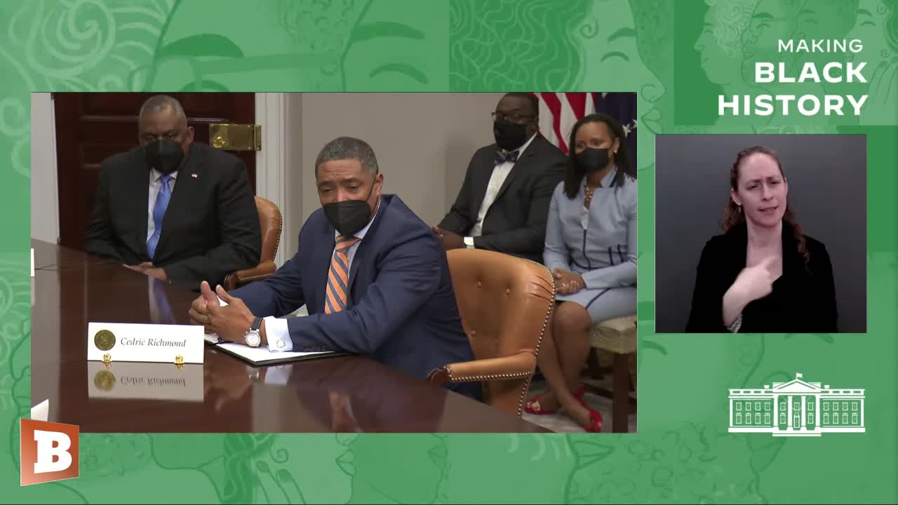 LIVE: White House Convening Black Cabinet Members for “Making Black History” Roundtable…