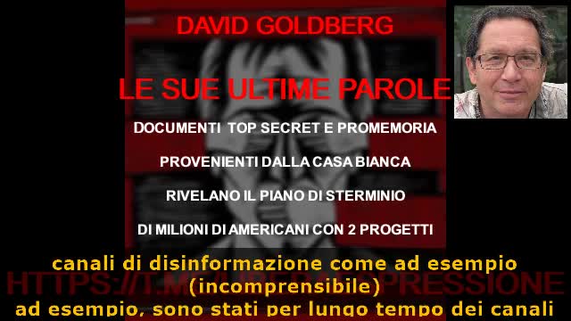 David Goldberg ucciso per la verità