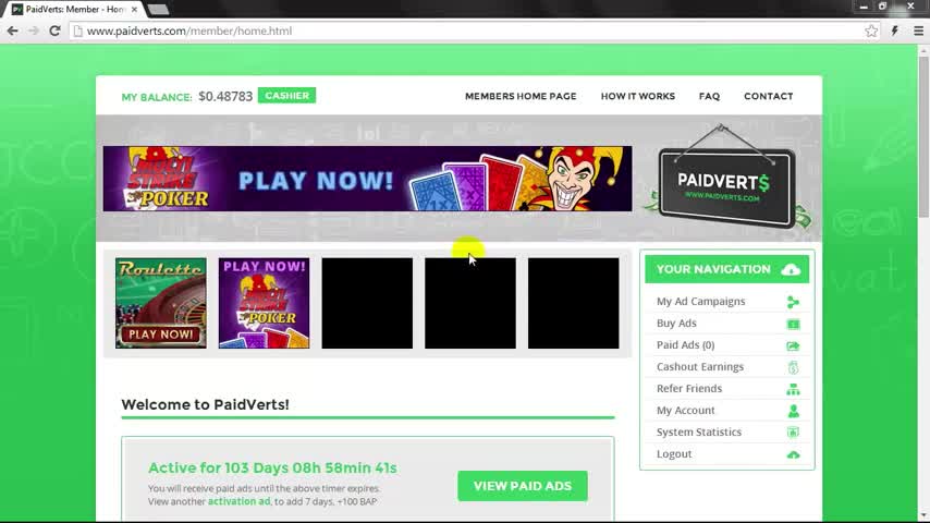 Paidverts Make Money Online