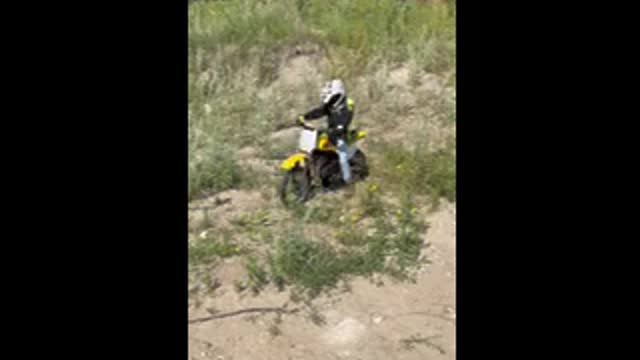 Riding dirtbikes