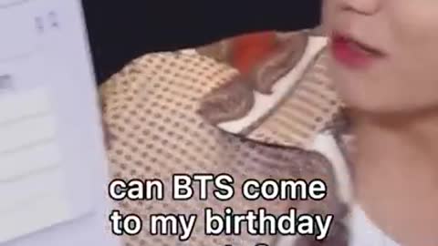 BTS FUNNY MOMENT - Can BTS come to my birthday party?