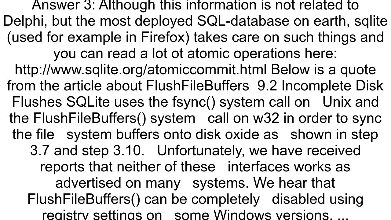 FlushFileBuffers as good as CloseHandle then CreateFile at saving data to disk