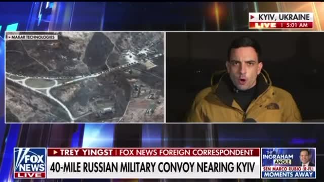 Forty-mile Russian military convoy is 17 miles from Kyiv.