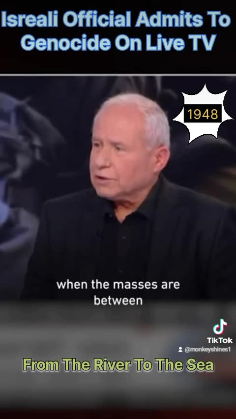 Israeli Official Admits To Genocide On Live TV