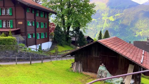 The most beautiful Switzerland village Wengen Switzerland