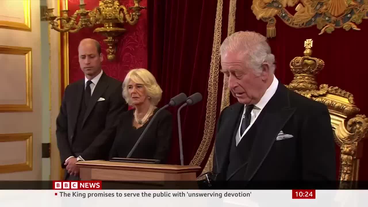 Charles III swears oath in historic televised proclamation ceremony @BBC News - BBC