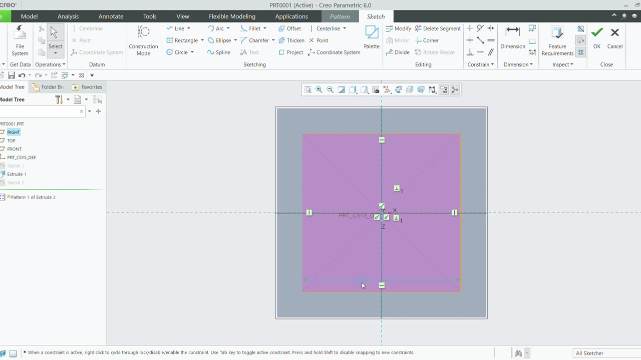 pattern command in cero