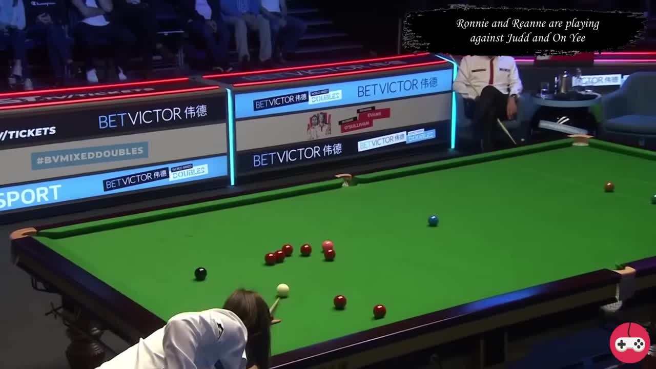 SNOOKER REANNE EVANS SHOWS HER SKILLS - WORLD MIXED DOUBLES 2022