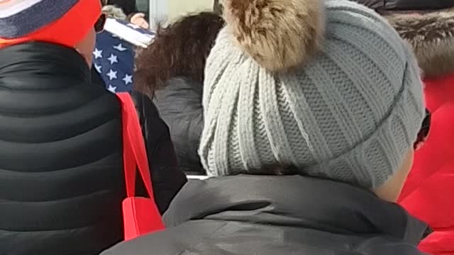 Dr. Meryl Nass at the Kennebunk Trucker Convoy Freedom Rally