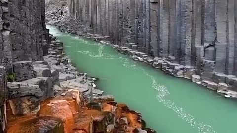 Basalt Canyon in Iceland.