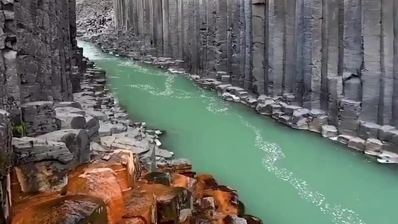 Basalt Canyon in Iceland.