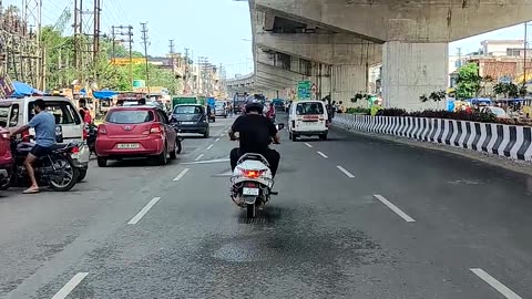 Down side fly over road