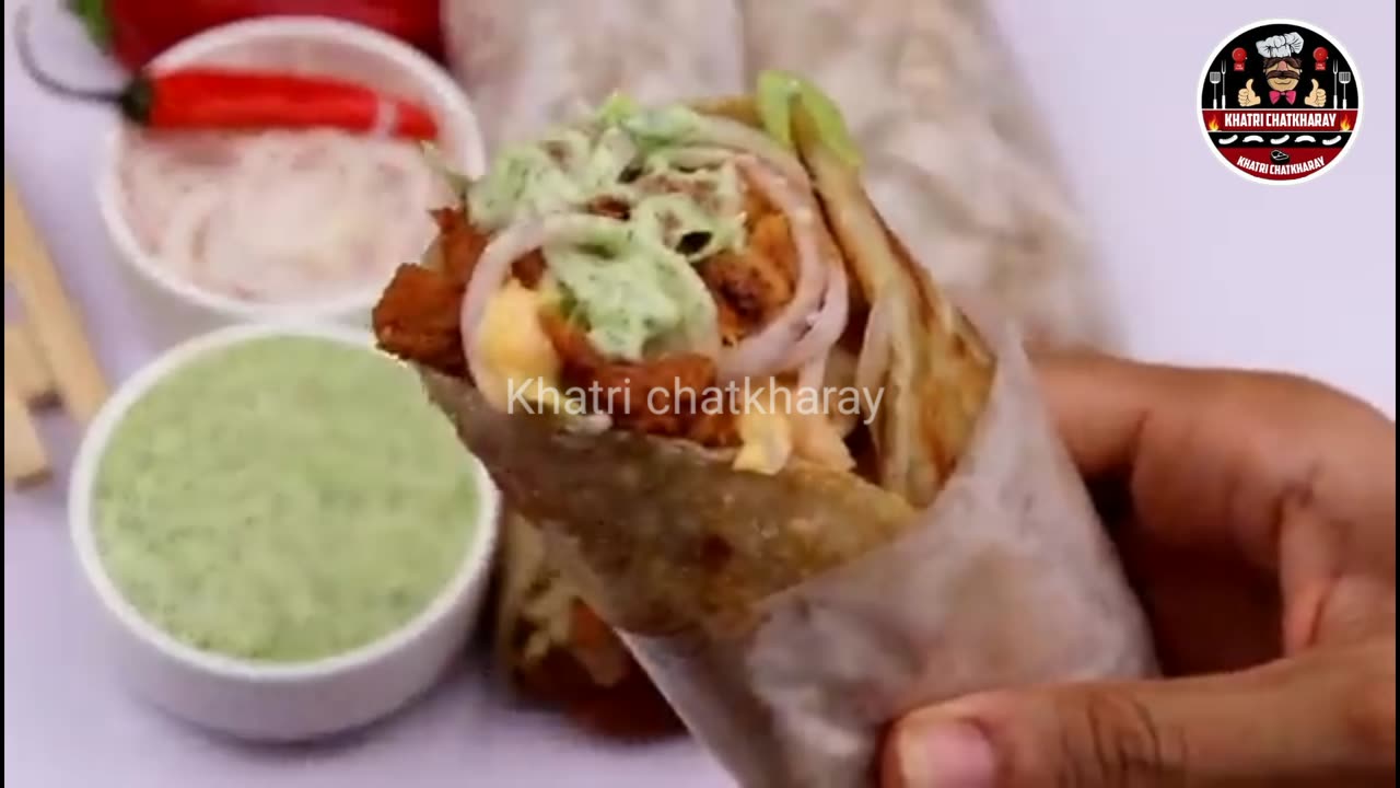 Chicken Tikka malai boti roll recipe by Khatri Chatkharay