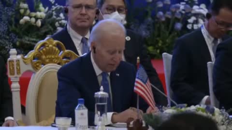 Biden thanking "the prime minister of Colombia" for his "leadership as ASEAN chair."