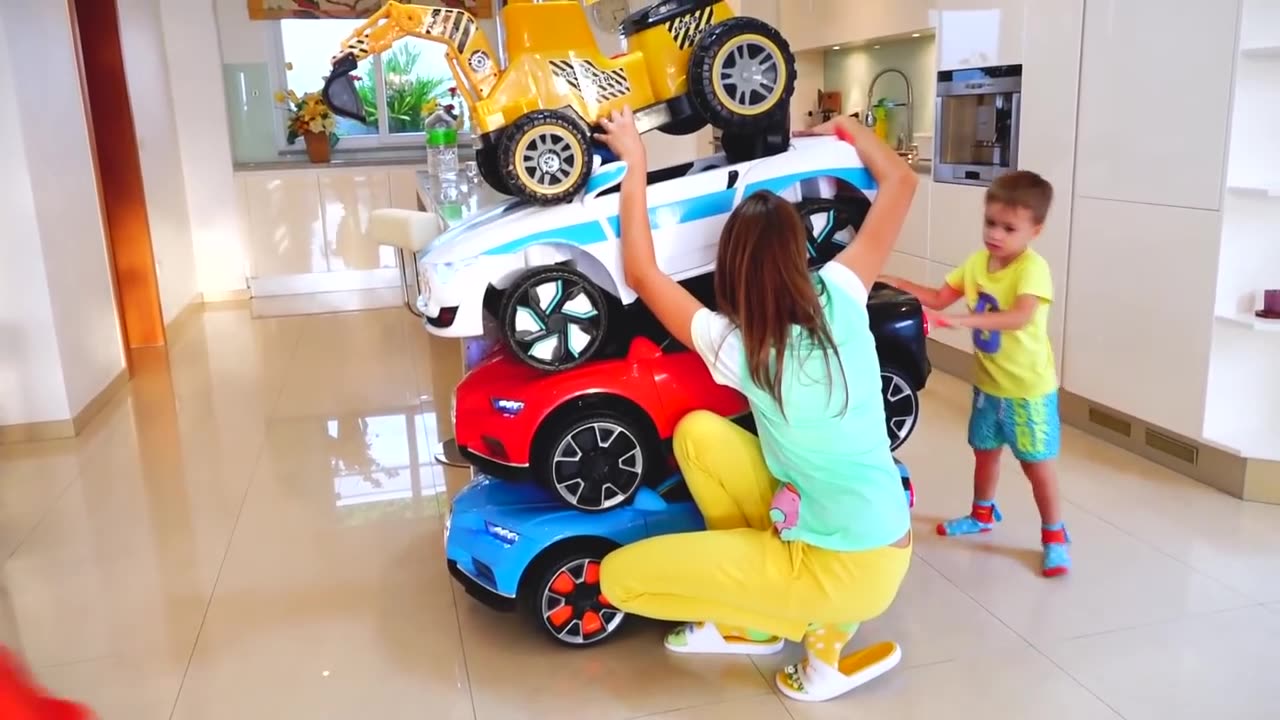 Vlad and Nikita play with Toy Cars - Collection video for kids