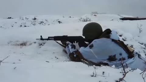 Russian soldiers practicing clearing a settlement in Belarus