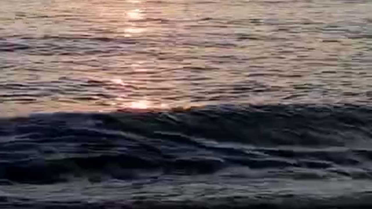 Sunset with Waves at the Beach