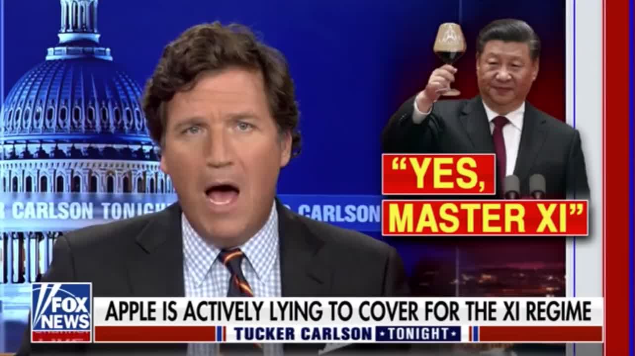 Tucker Carlson blasts Apple after the company limited the AirDrop feature in China: