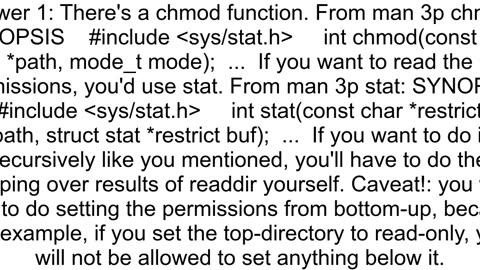 How to changeshow permissions in C