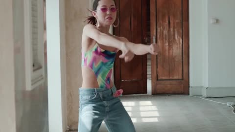 Two Girls Perform A Hip Hop Dance Practice