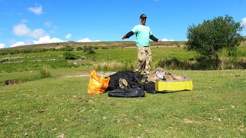 Test shot before filming mini vlog . Wildcamping. Dartmoor