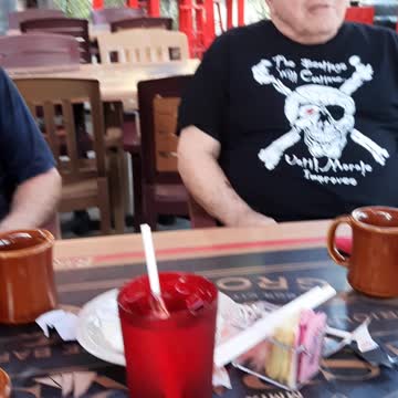 Dexter and my buddies in Ybor having breakfast