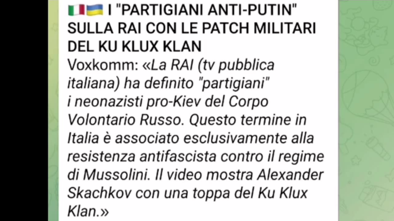 Ku klux klan Ucraina - servizio Rai