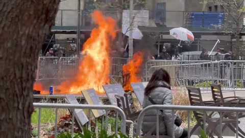 Protester Lights Himself on Fire Outside Trump Trial in NYC