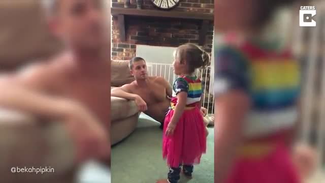 Genius Dad_s Trick To Stop Daughter Crying