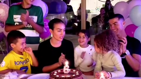 Georgina and Cristiano Ronaldo celebrating Alana Martina birthday ❤️