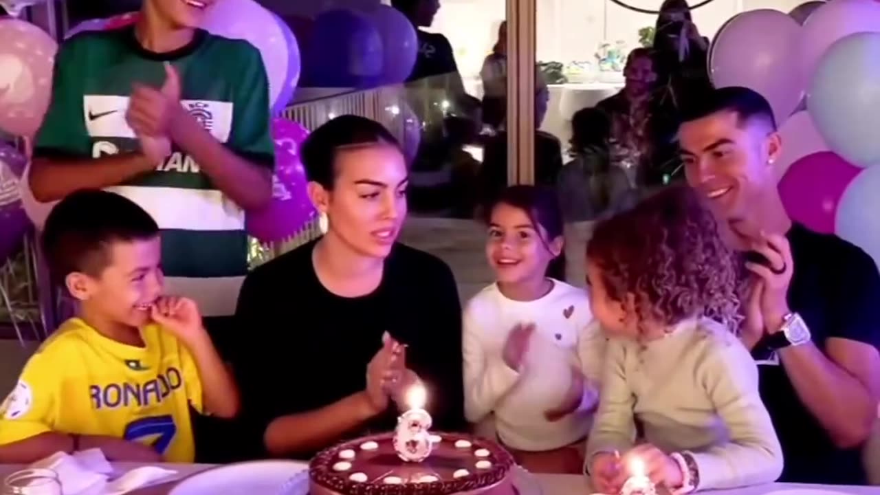 Georgina and Cristiano Ronaldo celebrating Alana Martina birthday ❤️