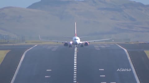 FRONT Runway TAKE OFFS from MADEIRA