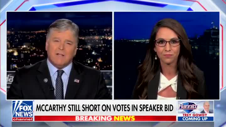 WATCH: Sean Hannity and Rep. Boepert SPAR Over Speaker Vote