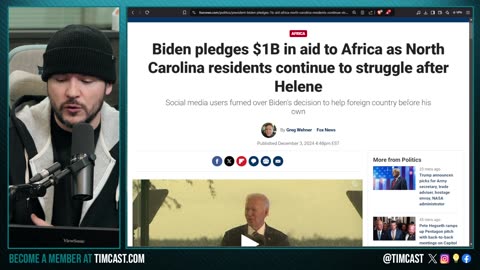 Biden FELL ASLEEP During Africa Summit, Pledges $1B In Aid While Helene Victims SUFFER In US