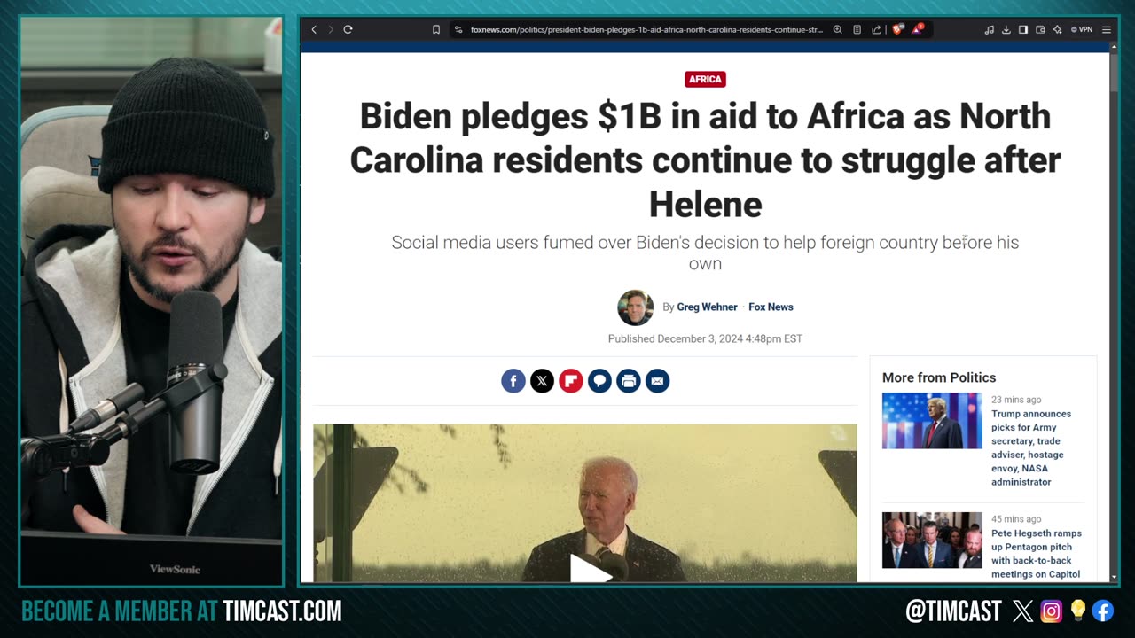 Biden FELL ASLEEP During Africa Summit, Pledges $1B In Aid While Helene Victims SUFFER In US