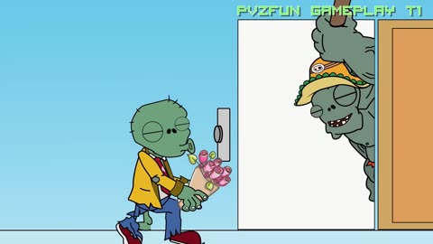 Plant vs Zombies vs Door - PvZ Creative funny animation