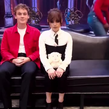 WEDNESDAY Cast Plays The -Try not to laugh challenge