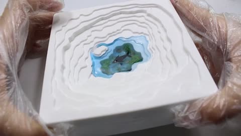 🏔How to Make Resin Miniature Square Pool🌳