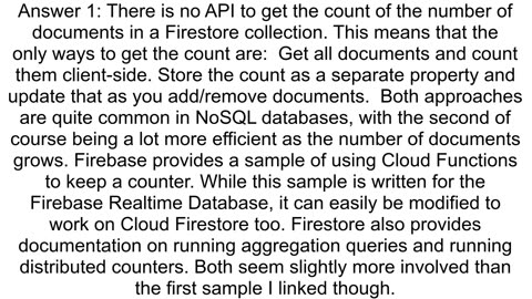 Firebase firestore collection count with angularFire 2