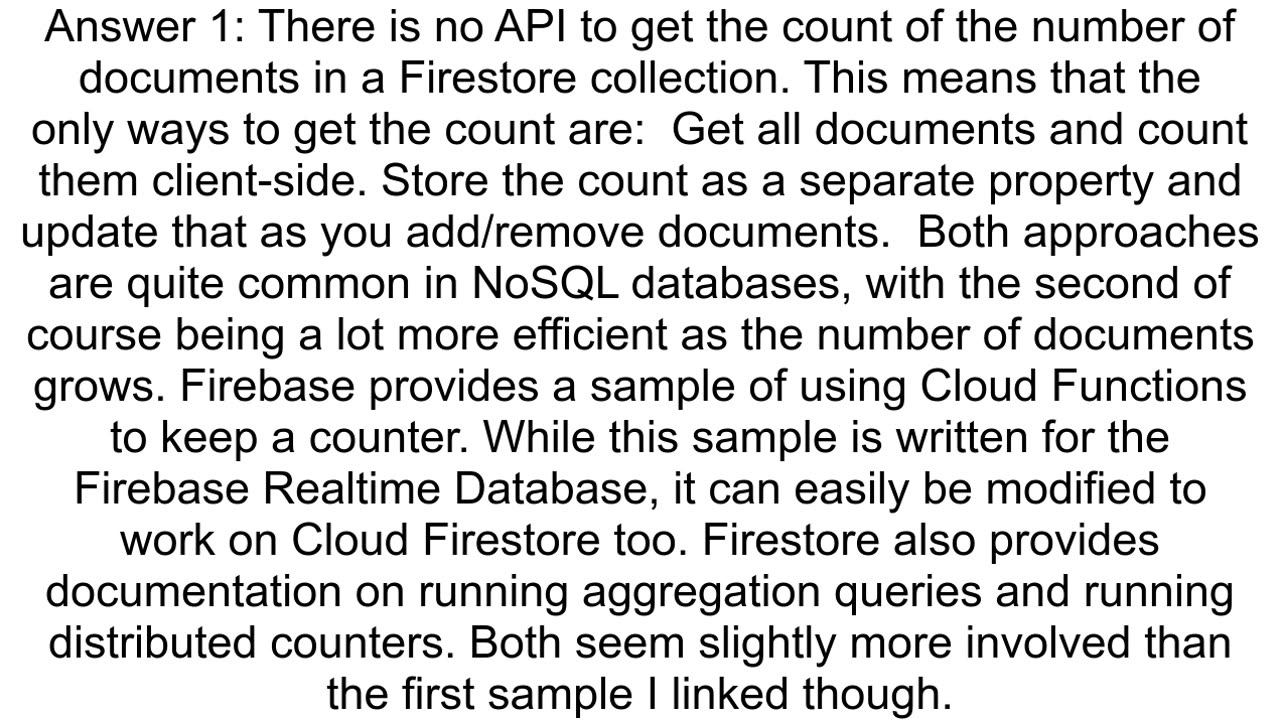 Firebase firestore collection count with angularFire 2