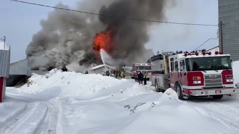 Feu route 204 Beauce