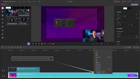 Cut Video Clips DemoCreator Tutorial