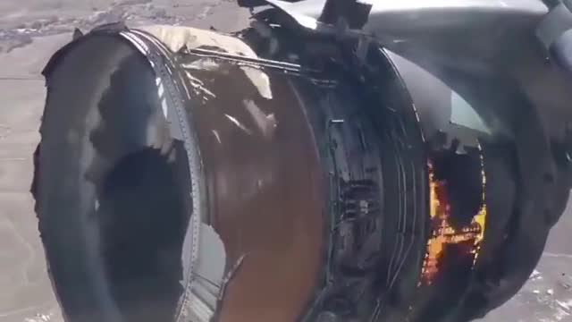 Airplane Engine on Fire
